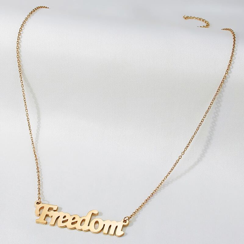 

Letter Charm Necklace, Gold