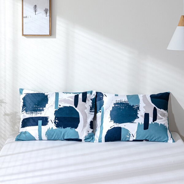 

1pair Graphic Print Pillowcase Without Filler, Multicolor