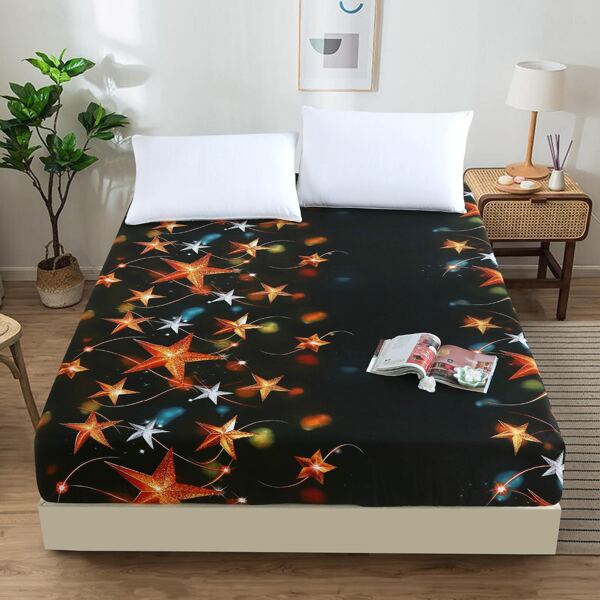 

Star Print Fitted Sheet, Multicolor