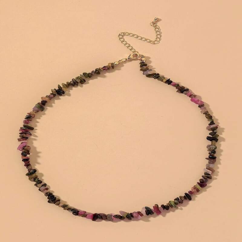 

Stone Beaded Necklace, Multicolor