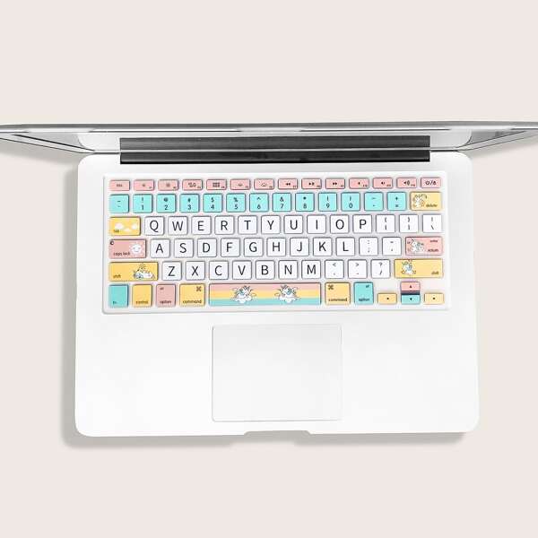 

Cartoon Unicorn Keyboard Skin For MacBook, Multicolor