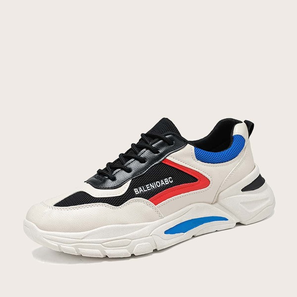 

Men Color Block Sneakers, Beige