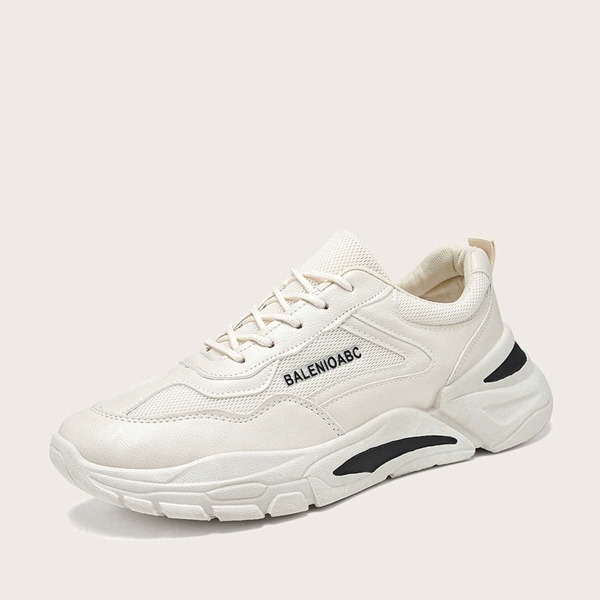 

Men Mesh Panel Sneakers, Beige