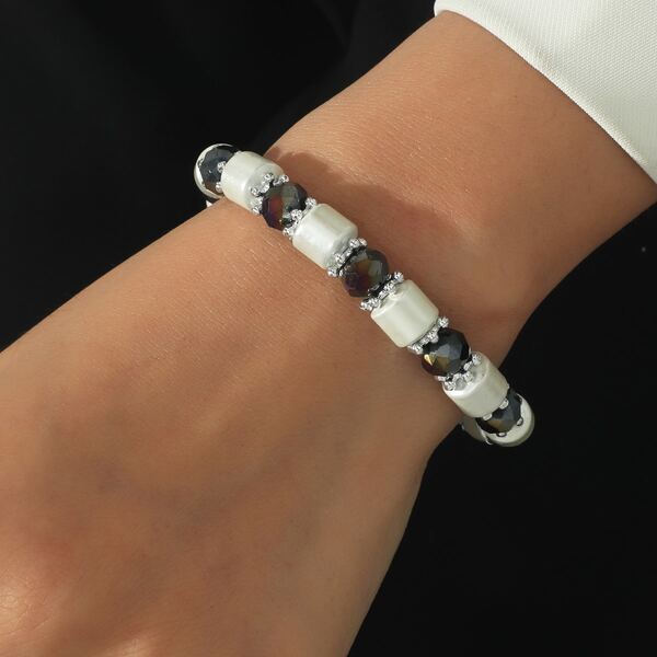 

1pc Beaded Bracelet, Multicolor