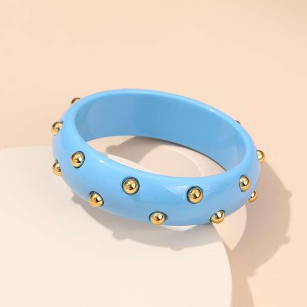 

1pc Resin Bangle, Baby blue