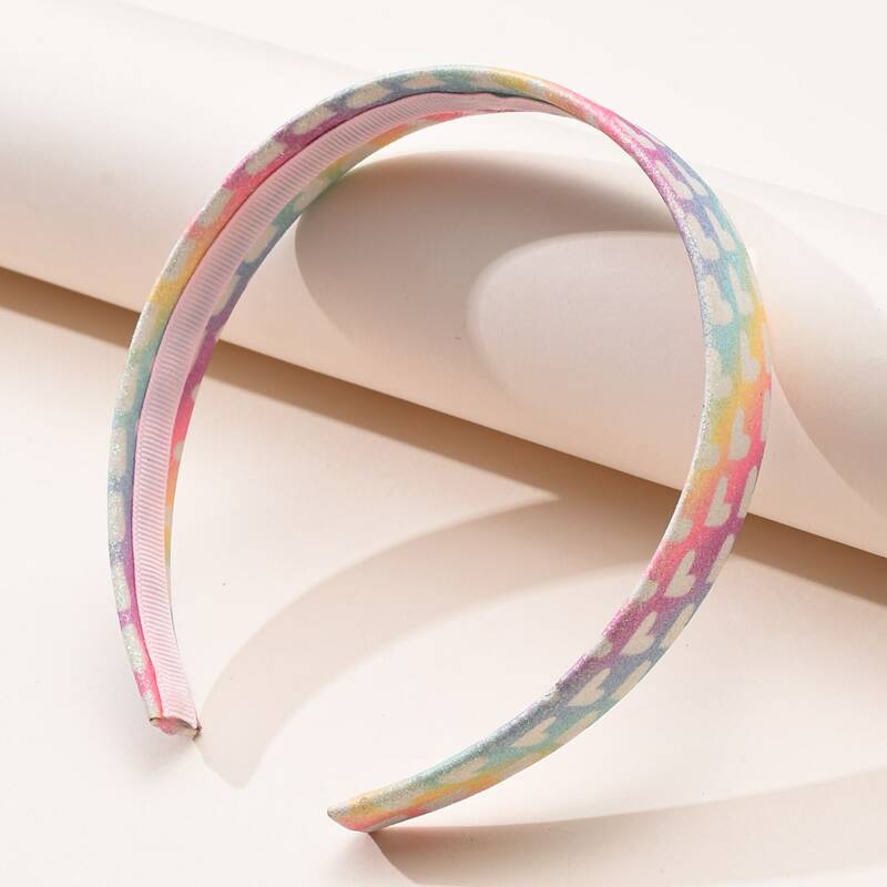 

Heart & Ombre Pattern Headband, Multicolor
