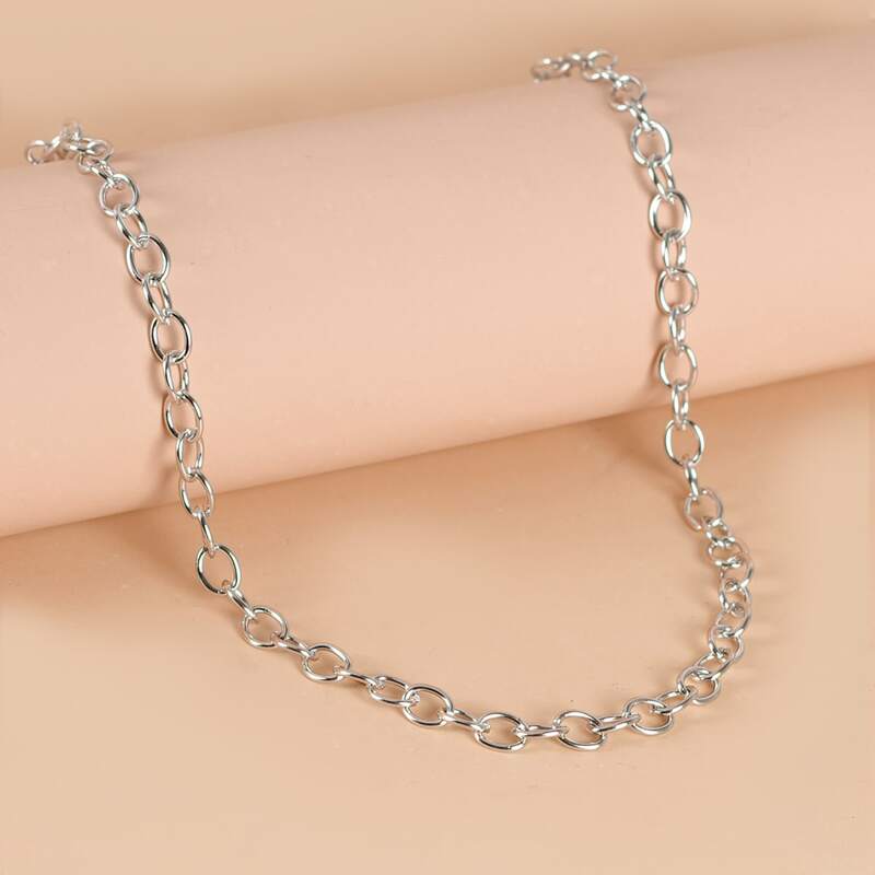 

Heart Chain Necklace, Silver