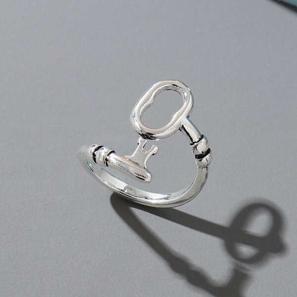 

Key Design Ring, Silver
