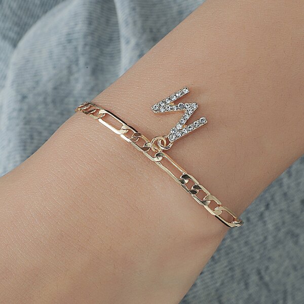 

Letter Charm Bracelet, Gold