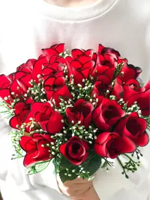 5 cái hoa hồng nhân tạo - Nhiều màu - Xem 1