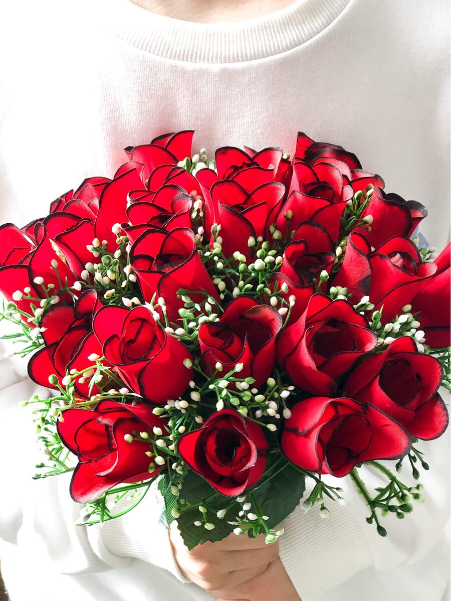 5 cái hoa hồng nhân tạo - Nhiều màu - Xem 1