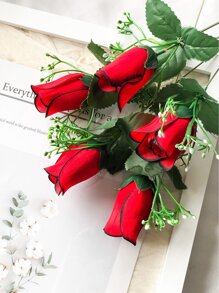 5 cái hoa hồng nhân tạo - Nhiều màu - Xem 4