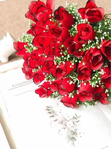 5 cái hoa hồng nhân tạo - Nhiều màu - Xem 5