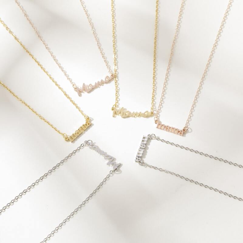 

6pcs Letter Charm Necklace, Multicolor