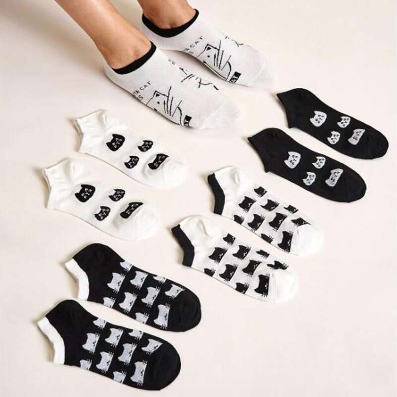 

5pairs Cartoon Graphic Ankle Socks, Multicolor