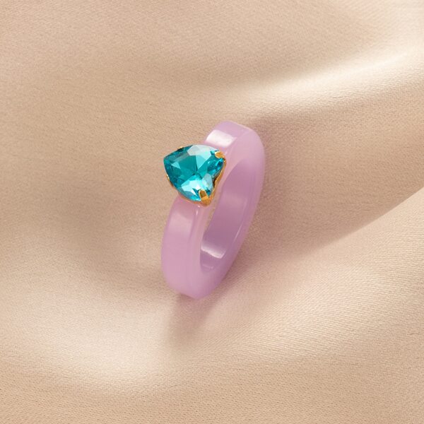 

1pc Resin Ring, Purple