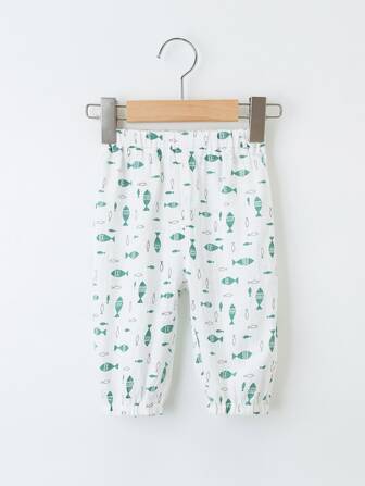 YINGZIFANG Toddler Girls Elastic Waist Cartoon Graphic Pants