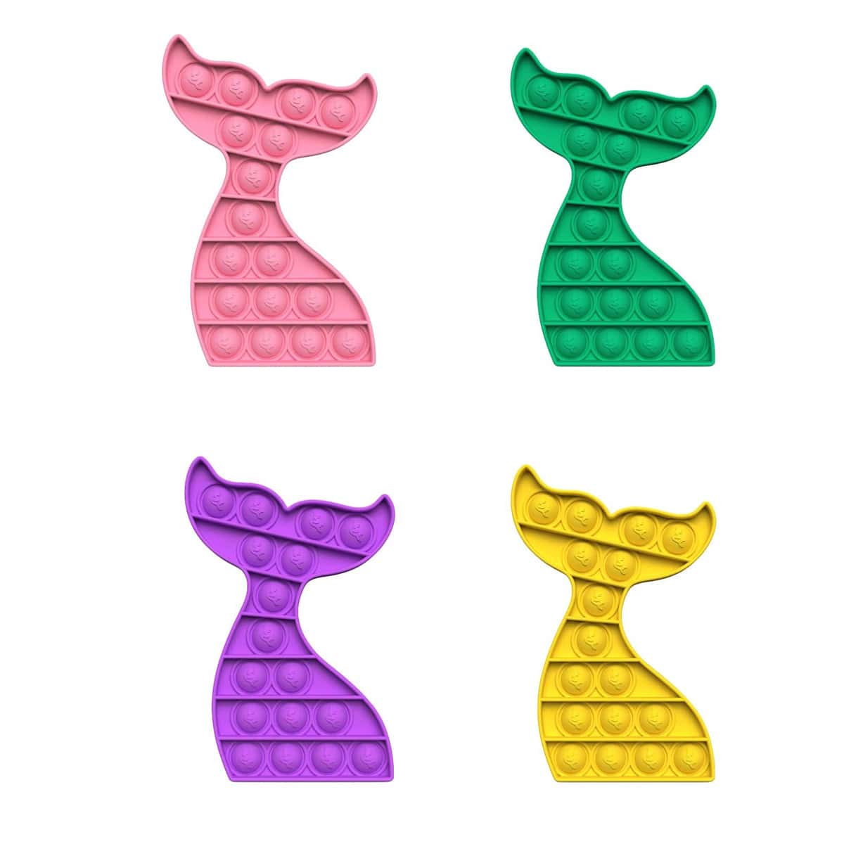 

1pc Random Fish Tail Stress Relief Bubble Toy, Multicolor