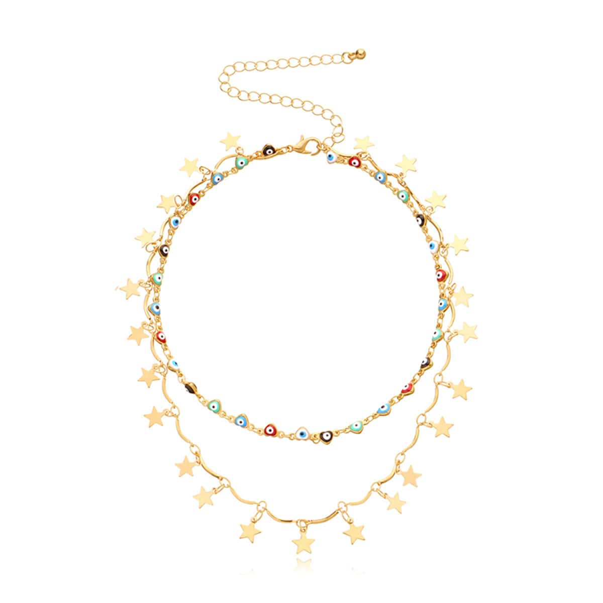 

Star & Eye Layered Necklace, Gold