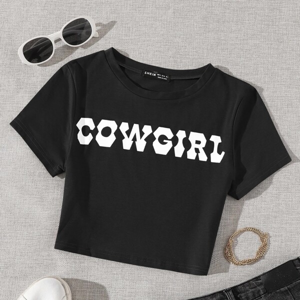 

Letter Graphic Tee, Black