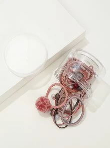 12 chiếc nơ buộc tóc trang trí hạt - Nhiều màu - Xem 2