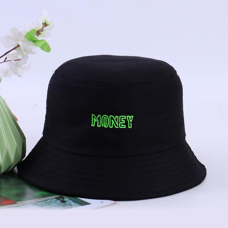

Guys Letter Embroidery Bucket Hat, Black