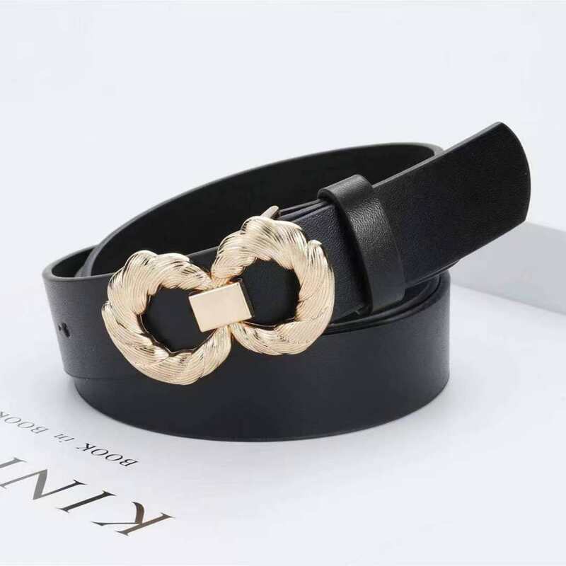 

Double Ring Buckle Belt, Black