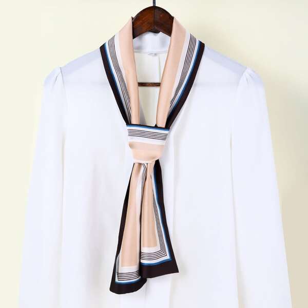 

Striped Skinny Scarf, Multicolor