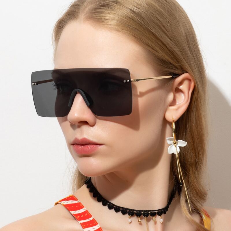 

Rimless Flat Top Sunglasses