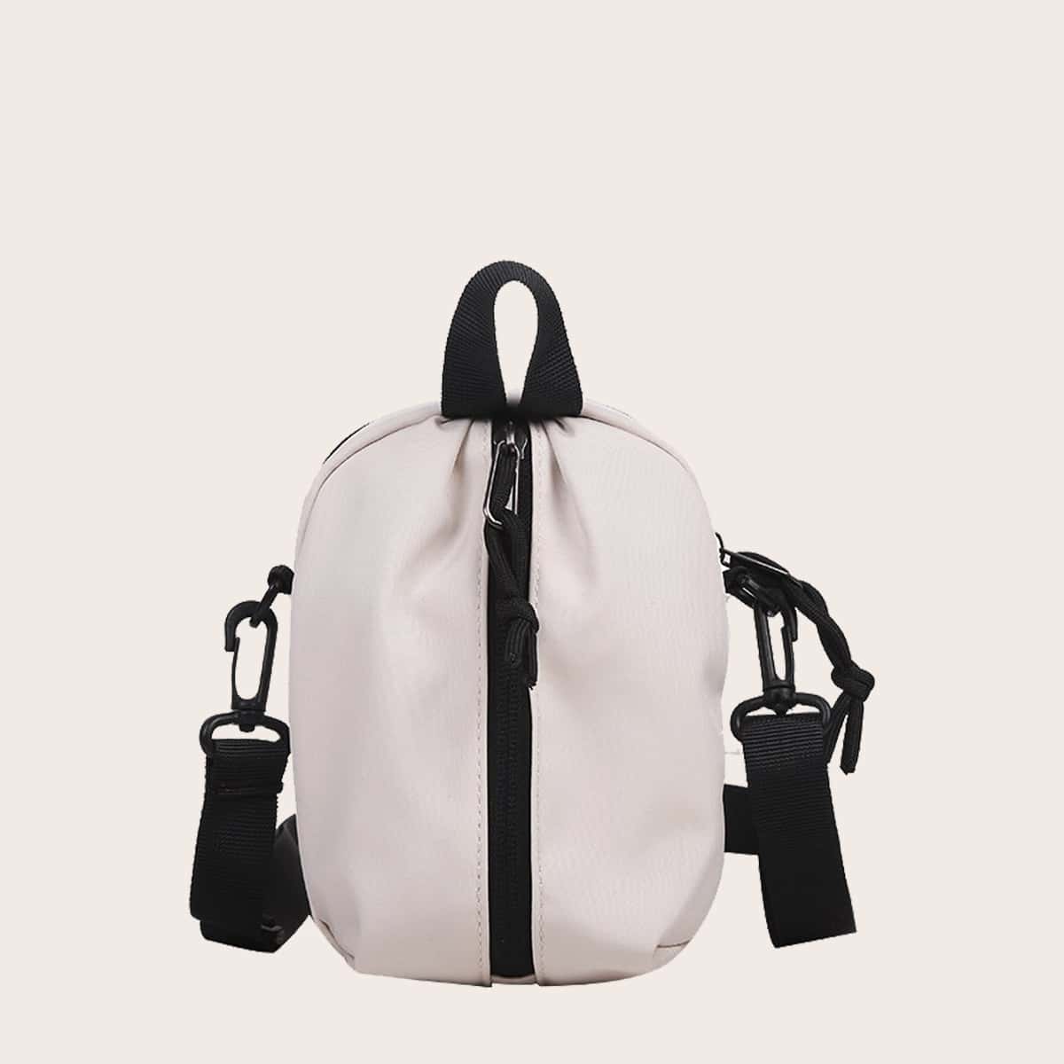 

Guys Zip Front Crossbody Bag, White