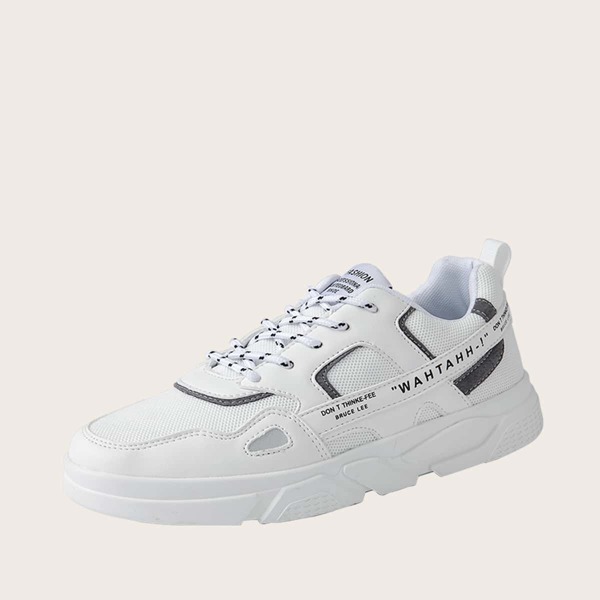 

Мужские сетчатые кроссовки на шнурках, Белый