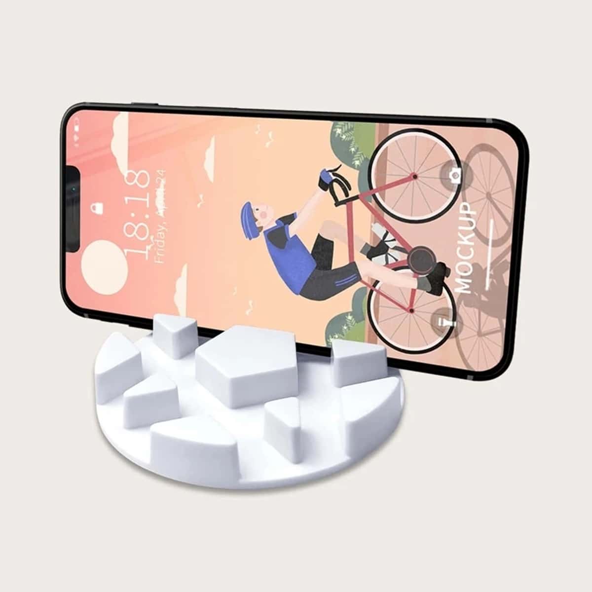 

1pc Multi-grid Phone Holder, White
