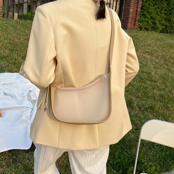 

Clear Structured Crossbody Bag, Khaki clear