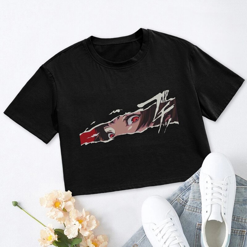 

Figure Graphic Crop Tee, Black