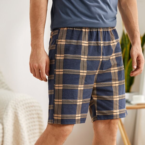 

Men Plaid Pajama Shorts, Multicolor