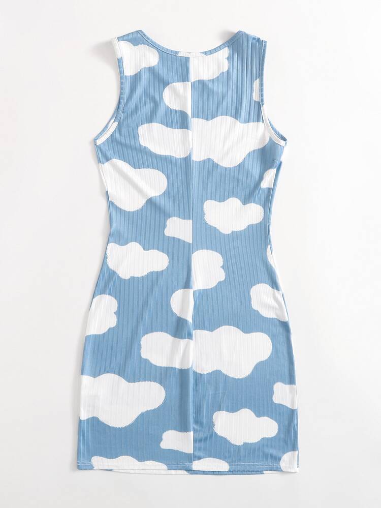 Cloud Print Dress | SHEIN USA