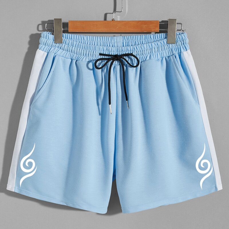 

Guys Colorblock Drawstring Shorts, Baby blue