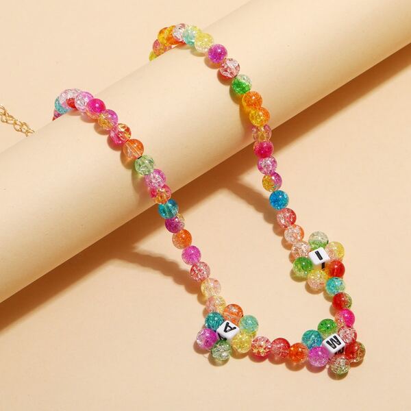 

Colorful Beaded Necklace, Multicolor