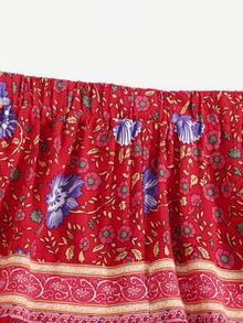 Shorts Tallas Grandes Tribal Bohemio - Rojo - Ver 3