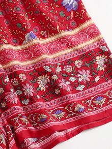 Shorts Tallas Grandes Tribal Bohemio - Rojo - Ver 4