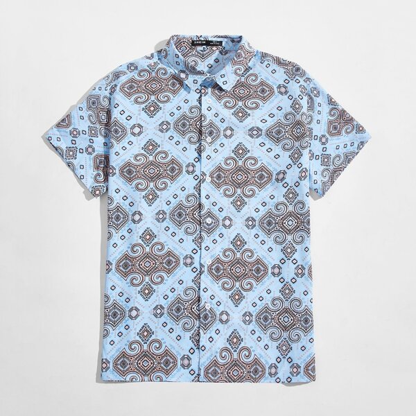 

Men Graphic Print Shirt, Multicolor