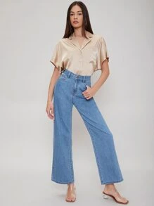 MOTF PREMIUM 寬鬆蝙蝠袖襯衫 - 杏色 - 查看 7