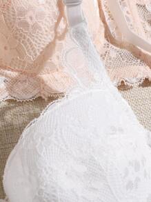 2 Packs Floral Lace Underwire Bra Set Lingerie - Multicolor - View 4