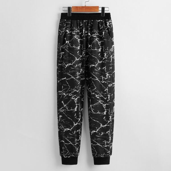 

Boys Slant Pocket Geo Joggers, Black