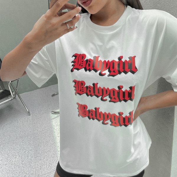 

Футболка с текстовым рисунком, Белый