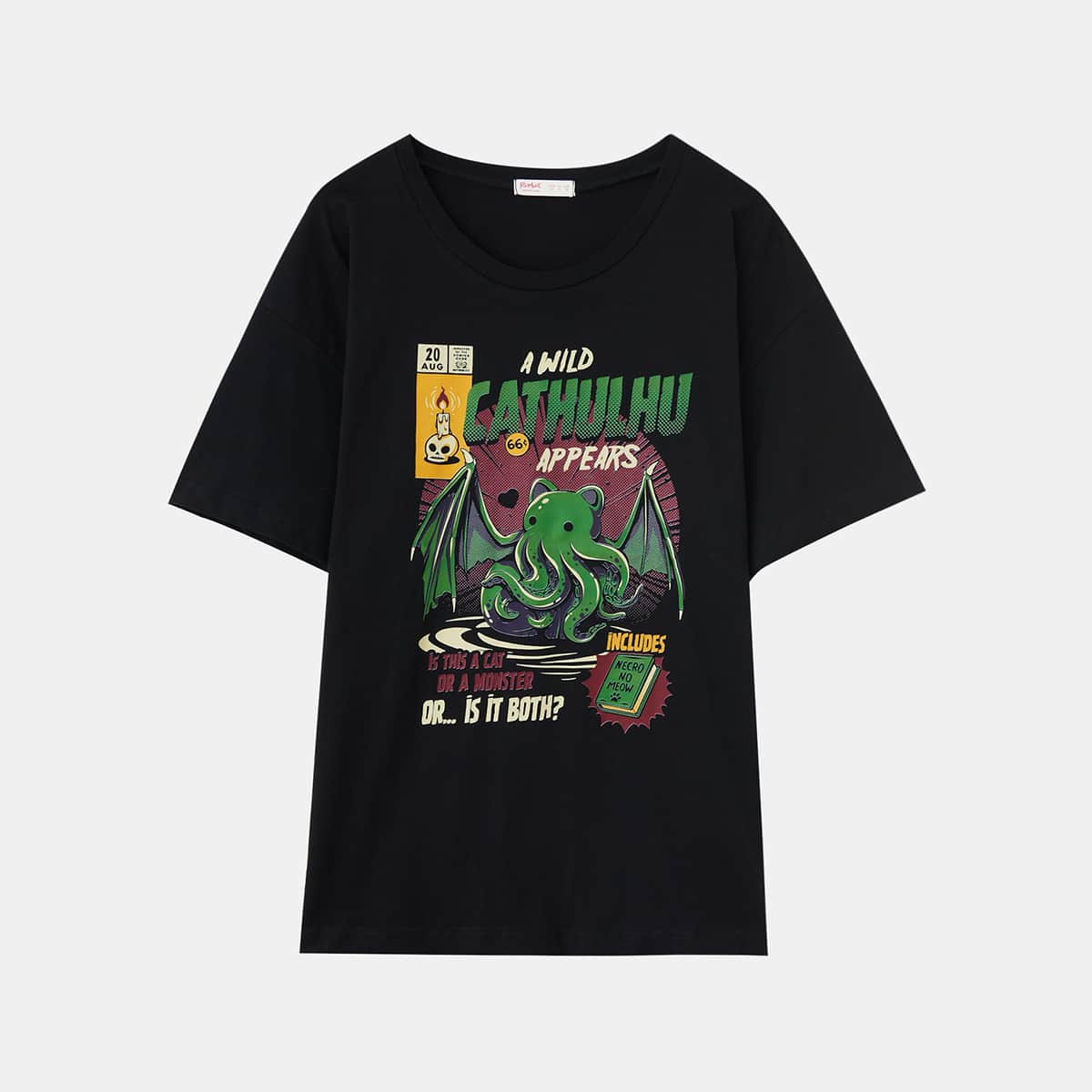 

Letter Octopus Graphic Tee, Black