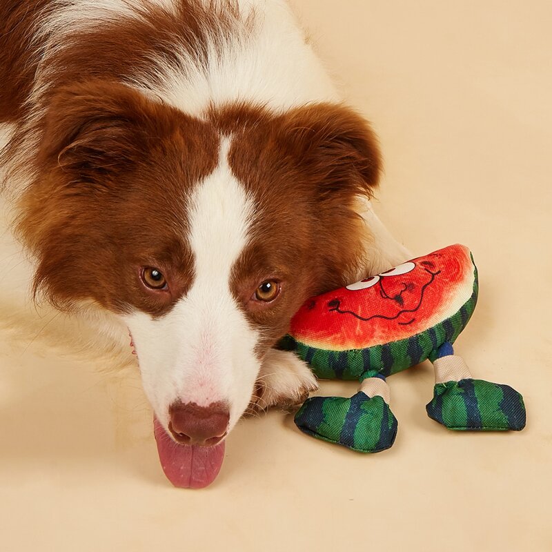 

1pc Pet Plush Toy Watermelon, Multicolor