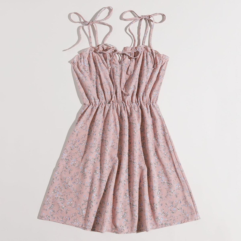 

Ditsy Floral Tie Shoulder Dress, Multicolor