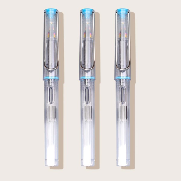 

3pcs Fountain Pen Without Ink, Clear