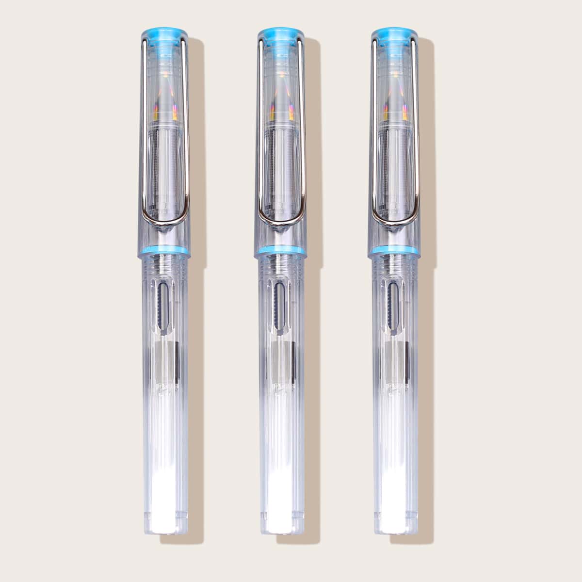 

3pcs Fountain Pen Without Ink, Clear